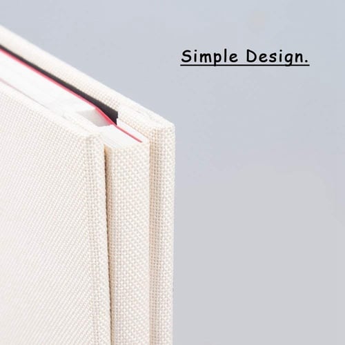 Cotton Linen Cover Self Adhesive Scrapbook DIY Photo Album Memory Book 20 sheets 