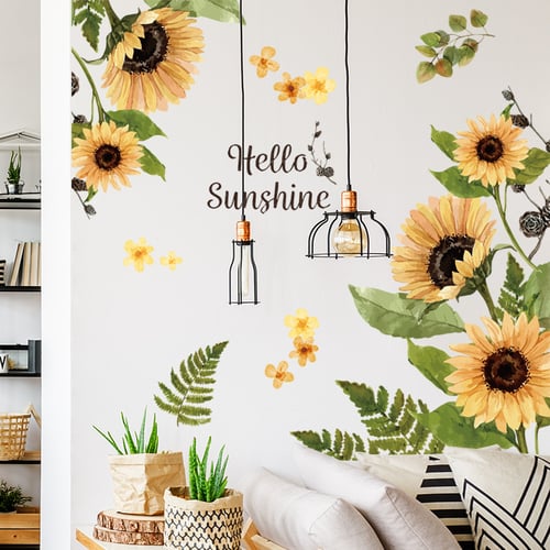 Diy Sunflower Wall Decals Garden Flower