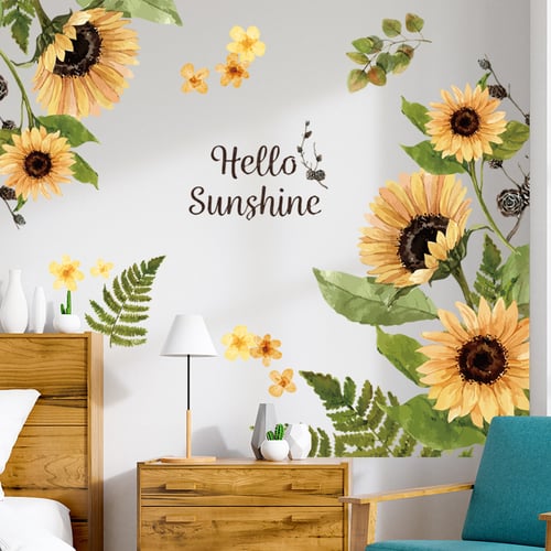 Garden Sunflower Wall Sticker Decals Bedroom Room Art Home DIY Decor 