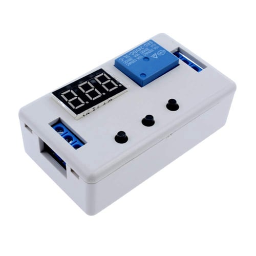 24V LED Display Automation Delay Time Control Switch Relay Module with Case 