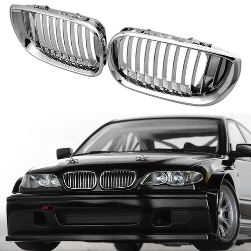Full Chrome Front Grill Front Grill Grille For BMW e46 3er 2002-2005 FACELIFT 