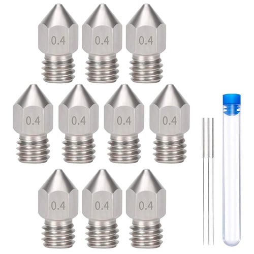 10Pcs 3D Printer Nozzle Cleaning Kit 0.4mm Needles Stainless Steel Cleaning Tool 