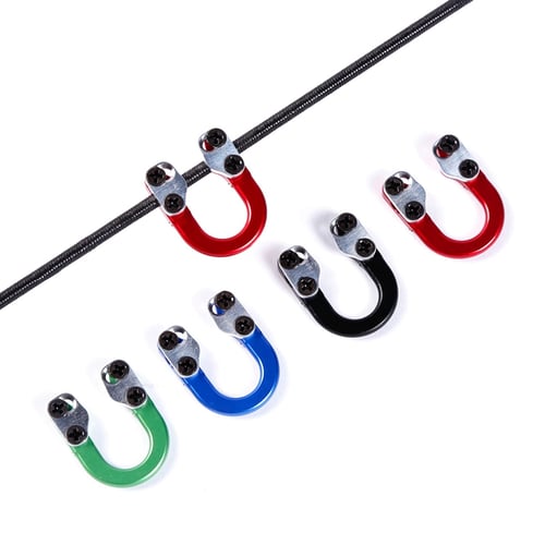 Archery D Loop Ring U Nock Bowstring Safety Release Metal Buckle Tool Black 
