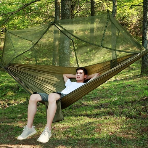 Portable Camping Hammock Mosquito Net, Patio Outdoor Canopy Cover Hanging Swing Hammock With Mosquito Net