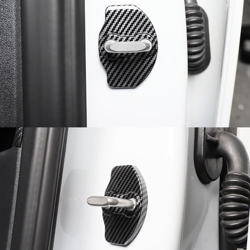 For Jeep all model Carbon Fiber Car Door Lock Protector Rust Proof Cover