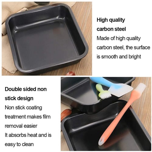 Nonstick Square Bakeware Kitchen Baking Toast Pan Durable Carbon Steel 8inch 
