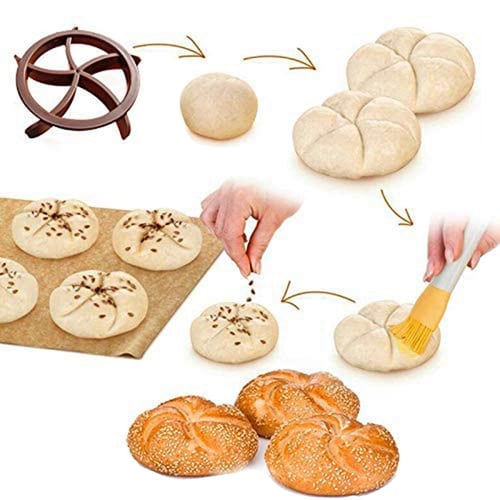 Bread Kaiser Rolls Mold Cake Bread Dough Press Cutter Stamp Kitchen Baking Tools 