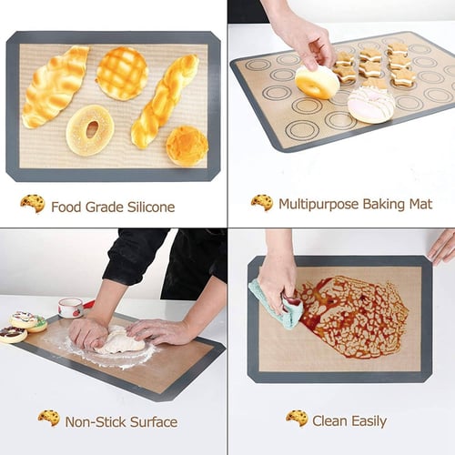 4x BBQ Grill Mat non-stick Oven Liners Teflon Cook Baking Reusable Sheet Pad 