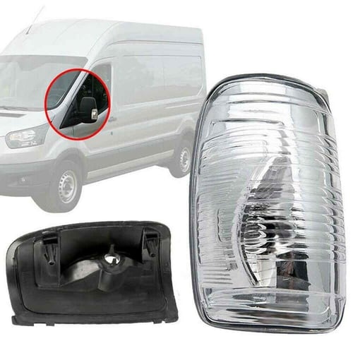 Kaxofang 2Pcs Car Side Rear View Mirror Turn Signal Light Indicator Lens Cover Yellow 1847389 for Transit MK8 2014-2019 