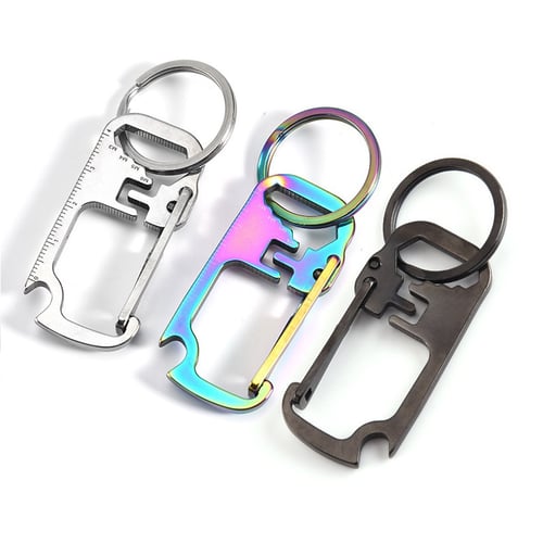 Silver Small 1.6" Carabiner D-Ring Key Hook For Paracord Camping Keychain 4cm 