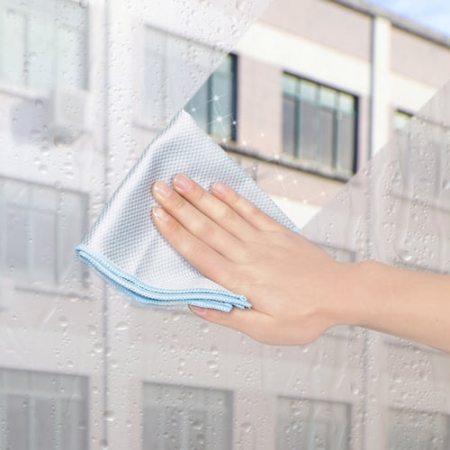 Microfiber Absorbent Fish Scale Dishcloth Glass Towel Traceless Reusable Rag