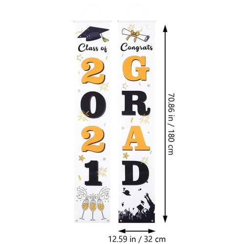 2020 Graduation Porch Sign Graduation Couplet Banner Door Hanging Decor Party 