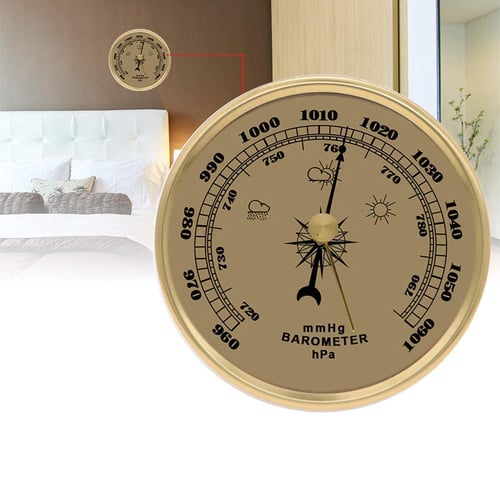Barometer Pressure Gauge Weather Station Wall Mount Thermometer Hygrometer Home 