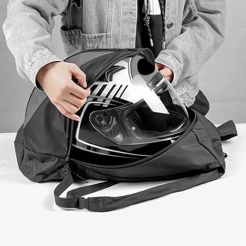 28L Motorcycle Bicycle Backpack Portable Helmet Bag Nylon Storage Bag Universal 