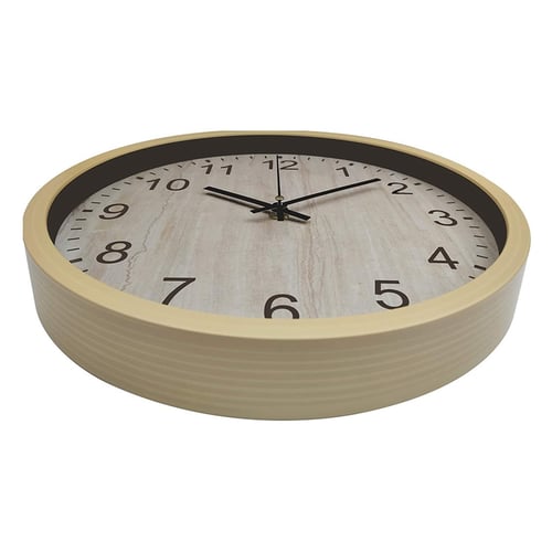 Wall Clock Silent & Non-Ticking Quartz Movement Decorative 12" Wooden Clock 