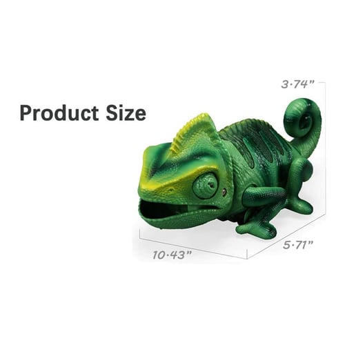 Kids Robot Toy Realistic Remote Control Chameleon with Movable Eyes & Tails 