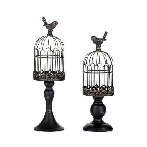 Vintage Metal Bird Cage Candle Holder Stand Hook Lantern Wedding Decoration NEW 