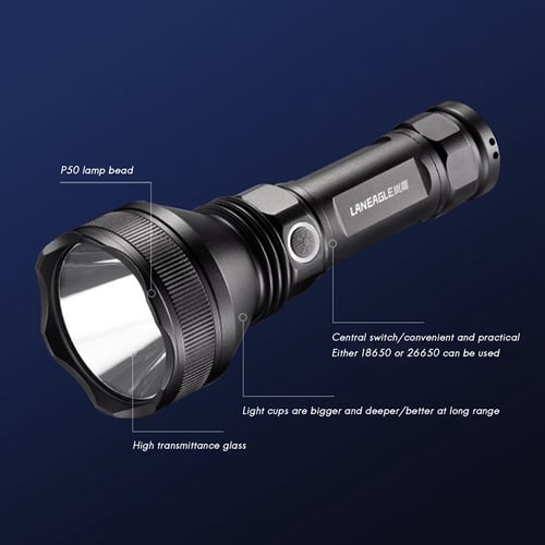 Ultra Bright 80000LM T6 LED Flashlight Rechargeable 4 Modes Portable Work Light 