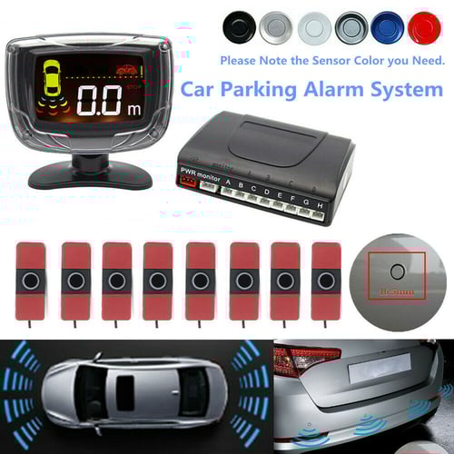 Dualcore Car Parking Sensors 8 Redars Visual Control Box Need To Connect 2 Camera And Monitor