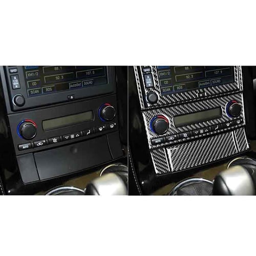 For Chevrolet Corvette C6 2005-07 Carbon Fiber AC Console Panel Interior Trim
