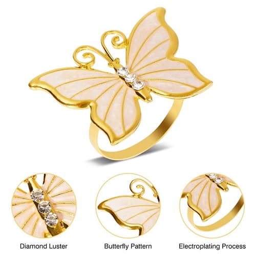Butterfly Napkin Rings Set of 8
