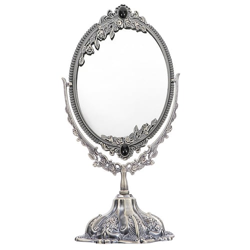 360 degree rotation Double-sided Vanity Mirror Wedding Princess Mirror With Portable Beauty Mirror Silver Mirror