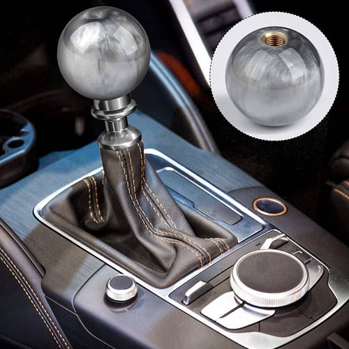 Manual MT 5 Speed Car Gear Stick Shift Knob Shifter Round Ball 54mm with adapter 