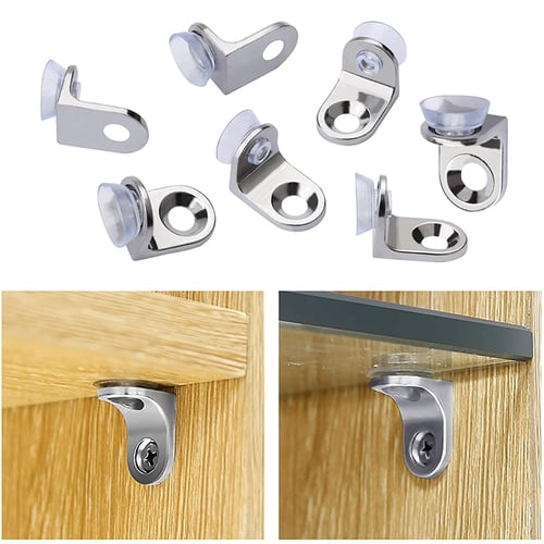 30 Pieces Glass Shelf Bracket With Er Shelve Support Right Angle Fixing Brackets For Kitchen Cabinets Cupboard 30 Pieces Glass Shelf Bracket With, Kitchen Cabinet Hardware Brackets