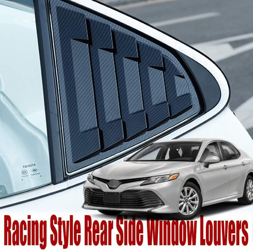 Rear Window Louver ABS Matte Windshield Cover for 2018-2021 Toyota Camry Sedan 