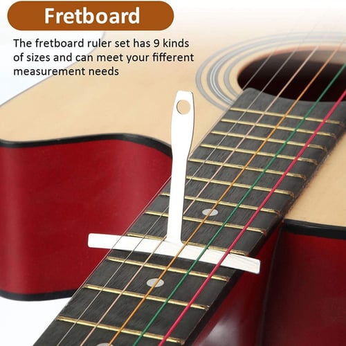 String Action Gauge Ruler Guitar Set Up Tool Kit Neck Notched Chord Height and Distance Ruler