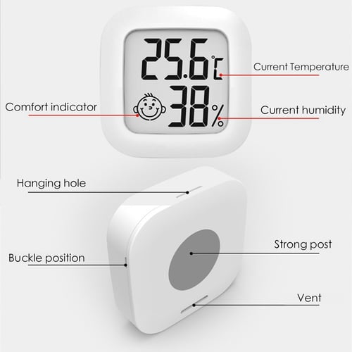 Digital Temperature Humidity Meter Sensor Thermometer Gauge LCD Hygrometer Room 