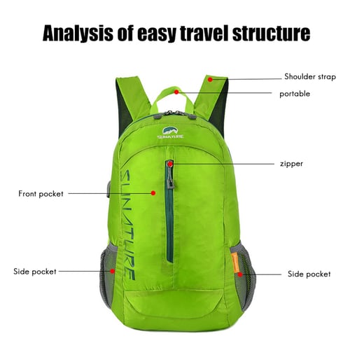 Folding Bags Hiking Backpack Waterproof Shoulder Pack Outdoor Camping Portable 