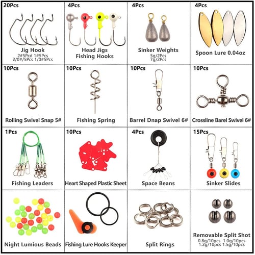 Beads With Tackle Box Fishhook Fishing Tackle Equipment Fishing Accessories Set 