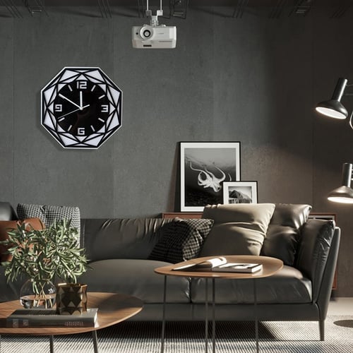 Modern 3d Large Retro Round Art Hollow Metal Wall Clock Nordic Roman Numerals Home Decoration - Large Metal Wall Clock Home Decor