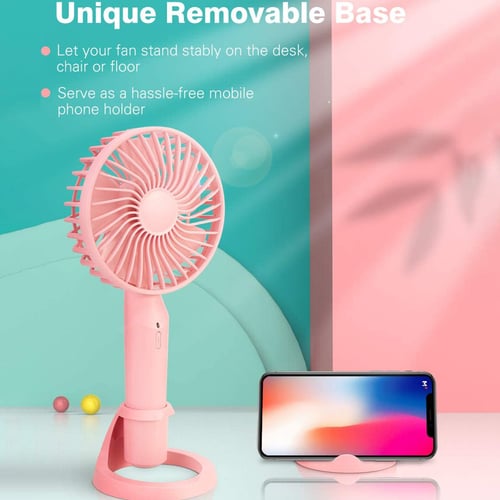 Mini Portable Fan Handheld Rechargeable USB Cooling Desk Aroma Fans Phone Holder 
