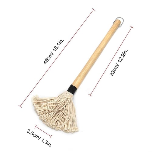 46cm Removable Head Basting Mop Kitchen Tools Wood Handle Cooking Barbecue Brush 