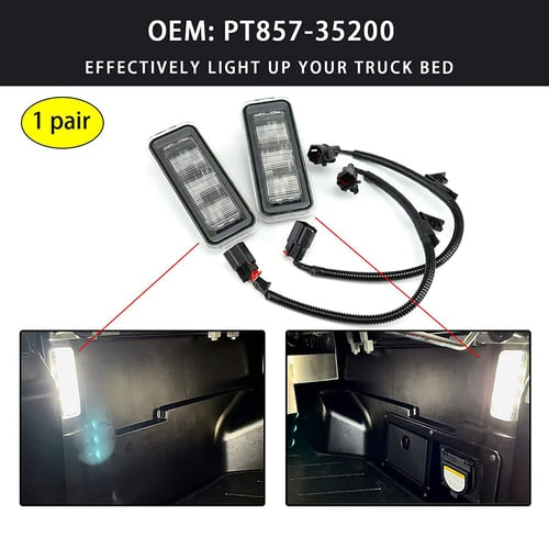 Led Bed Light Car Trunk Lighting Kit Compatible with ToyotaTacoma 2020-2021 Car Bed Liner Lighting Kit with Deck Lamp Switch PT857-35200 84267-0C020 90080-87026 