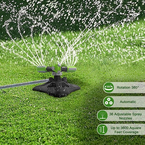 Lawn Sprinkler Upgrade Garden Sprinkler Automatic 360 Degree Rotating Irrigation 