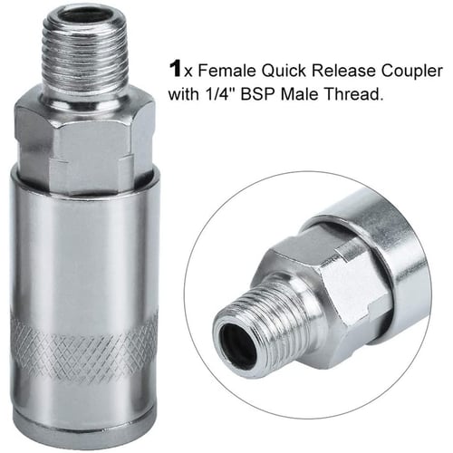 12PCS 1/4  3/8 inch BSP Air Line Hose Compressor Fitting Connector Quick Release 
