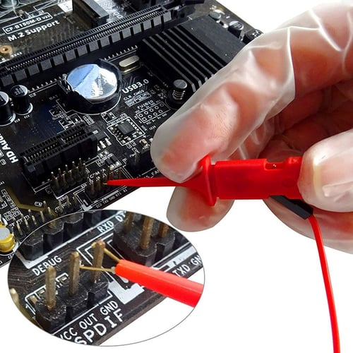 10Pcs 5 Colours Hook Clip Mini Grabber Test Probe for SMD IC Multimeter DIY New 