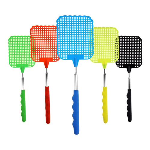 Telescopic Extendable Fly Swatter Prevent Pest Mosquito Tool Plastic portable 