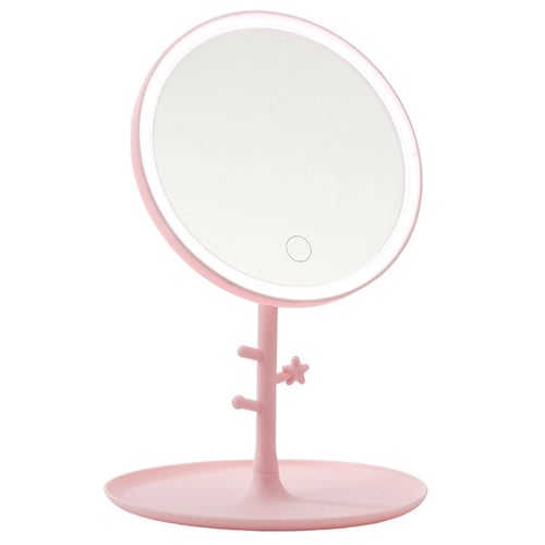 Usb Charging Led Makeup Mirror Desk, Vanity Girl Light Up Mirror Desk