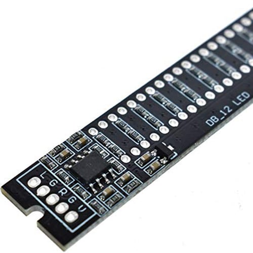 12 Level indicator VU Meter Stereo Amplifier Board Adjustable light Speed Board 