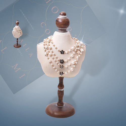 Vintage Mannequin Jewelry Rack Stand Display Holder for Pendant Necklace 