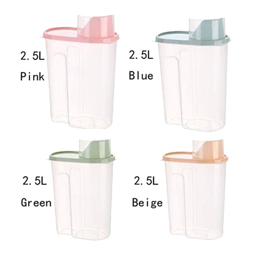 4Pcs Cereal Containers Storage Lids Dry Food Container Spout Airtight Blue 