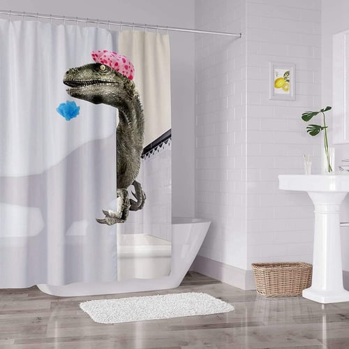 Funny Dinosaur Shower Curtain Bathroom, Children S Bathroom Shower Curtains