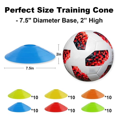 60pcs Set for Football Soccer Marker Disc Training Sports Plate Cones Equipment 
