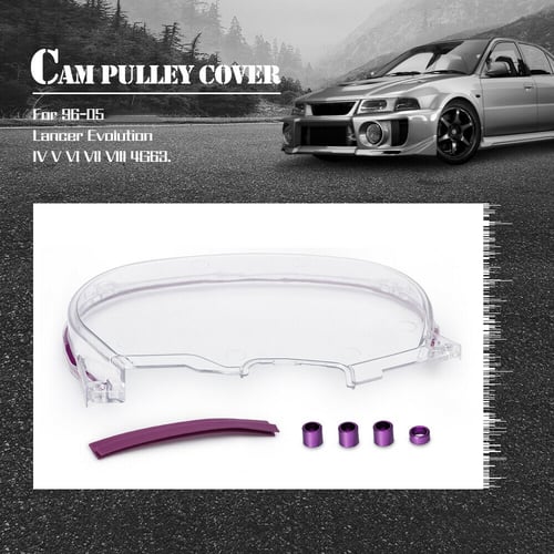 Clear Timing Belt Pulley Cover For Mitsubishi Lancer Evolution 4G63 EVO4 5 6 7 8 Clear Timing Belt Pulley Cover For Mitsubishi Lancer Evolution 4G63 EVO4 5 6 7 8
