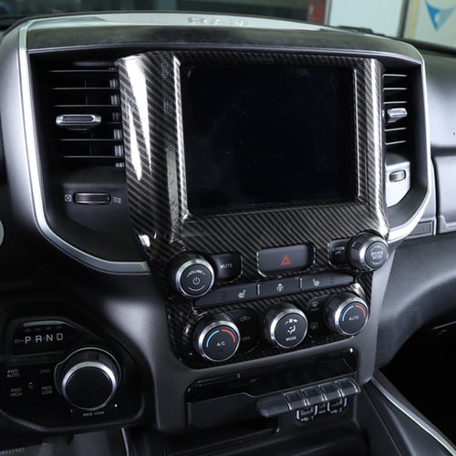 Chrome Center Console Navigation GPS Panel Trim Cover for 2018-21 Dodge Ram 1500 