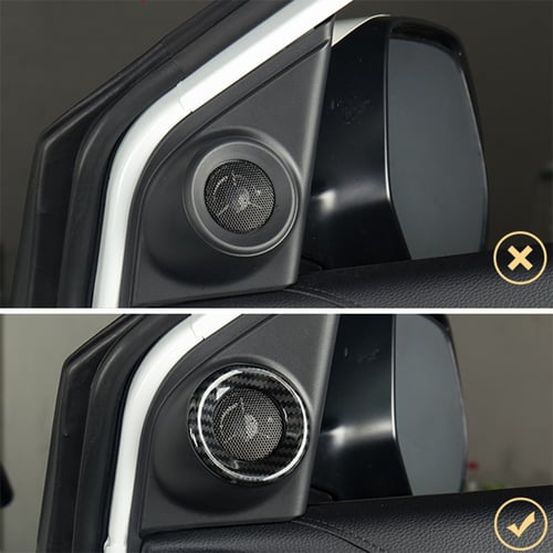 Carbon Fiber Color Front Door Stereo Loud Speaker Cover Trim For Honda CRV 2017 